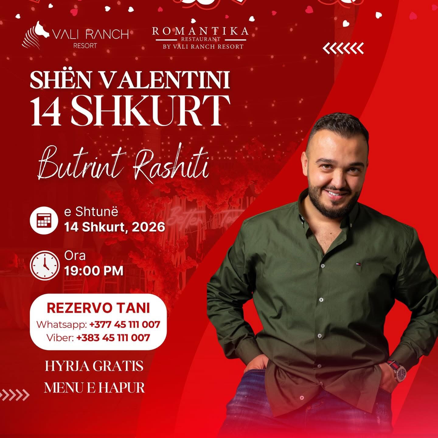 Edison Rashiti Butrint Rashiti Live në 14 Shkurt – Festë Dashurie në Vali Ranch ...